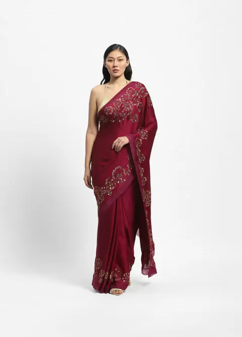 Satya Paul Peach The Dusk Saree - Get Best Price from Manufacturers &  Suppliers in India