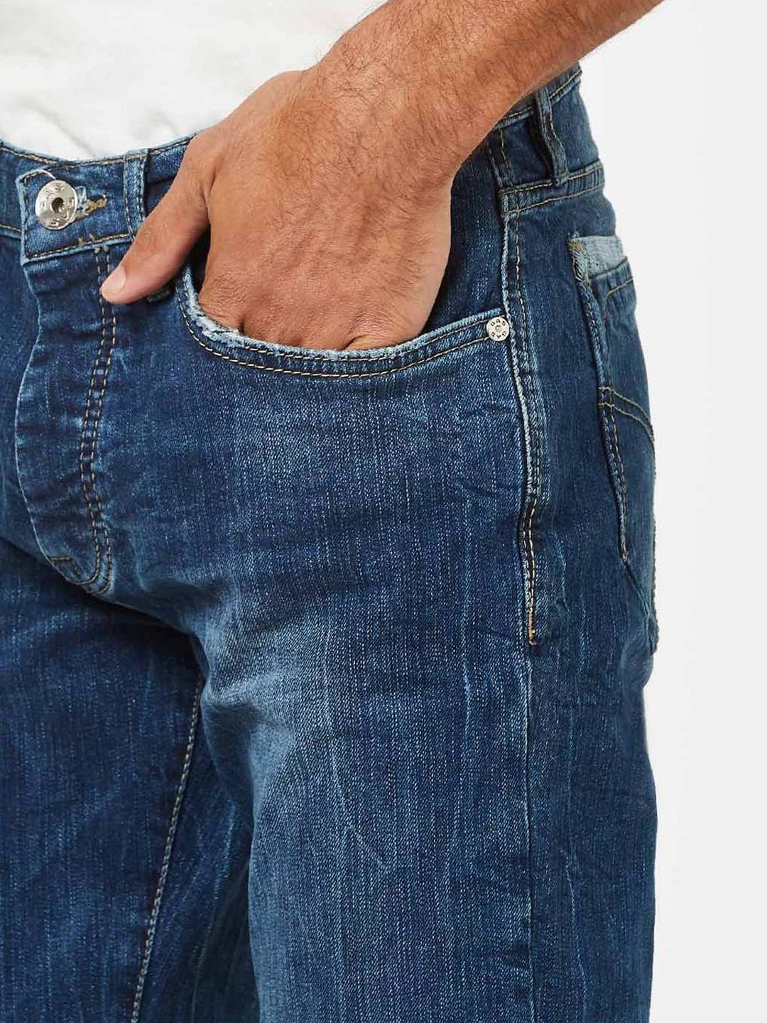 Men's Mitch Straight Fit Mid Blue Jeans