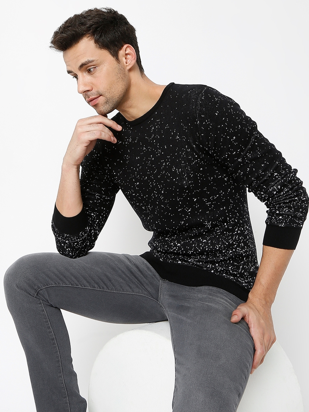 Men's KRISTO IN knitted slim fit sweater