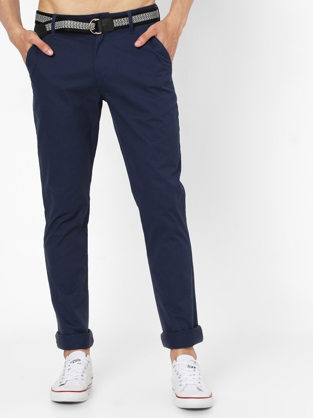 Buy Black Cotton Stretch Twill Flat Front Chino Trouser for Men Online   themillionbuckscom