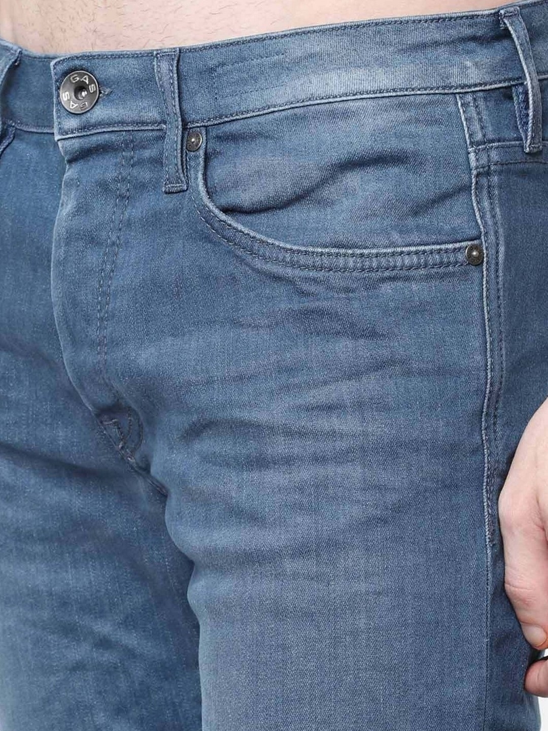 Men's Mitch Straight Fit Mid blue Jeans