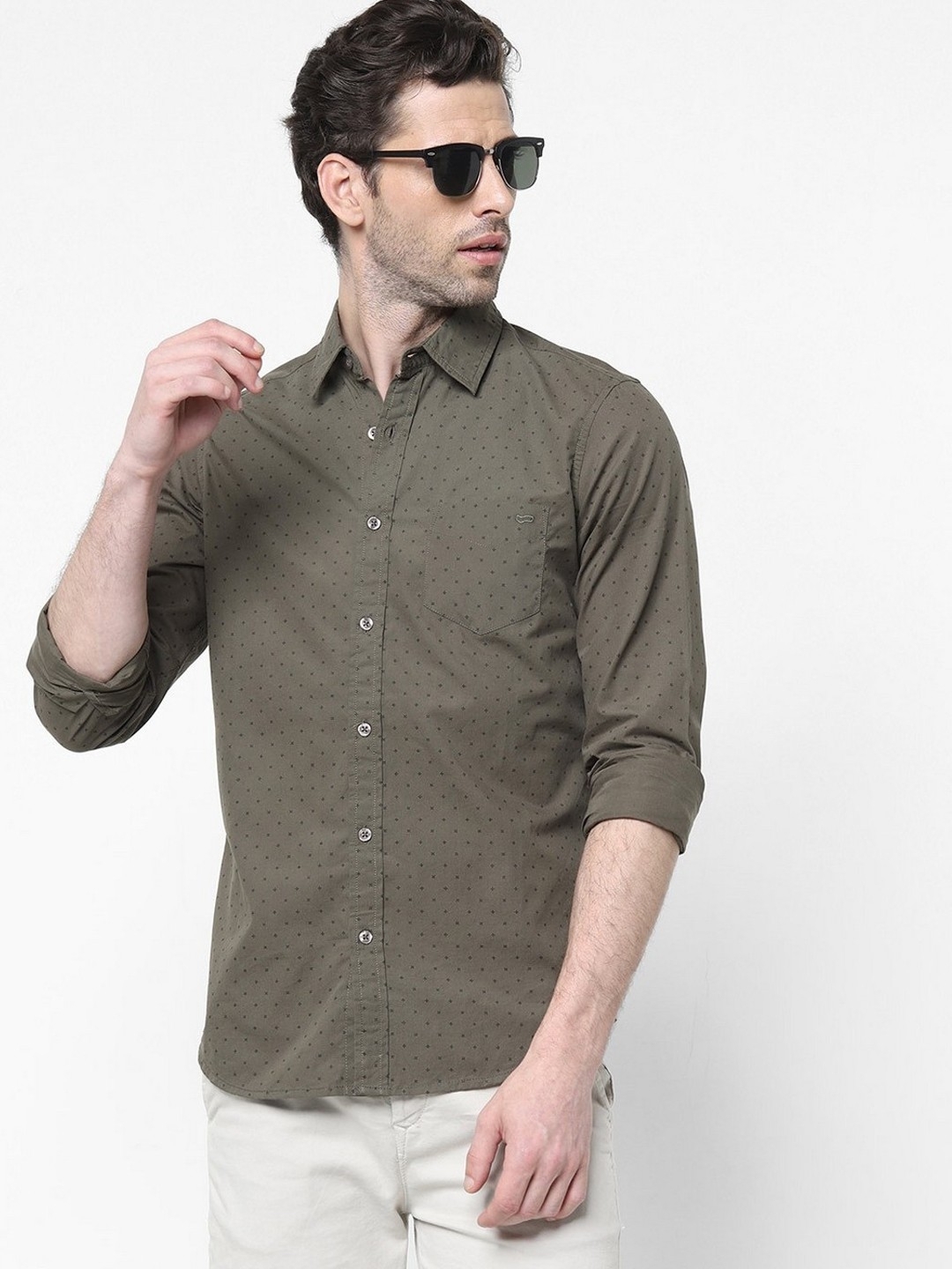 Louis Philippe Formal Shirts  Buy Louis Philippe Men Green Shirt Online   Nykaa Fashion