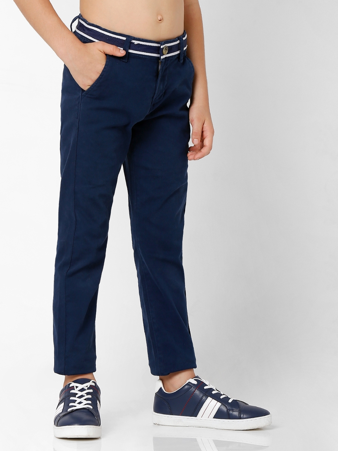 Shop Bruun  Stengade Men Blue Solid Slim Fit Trouser  ICONIC INDIA