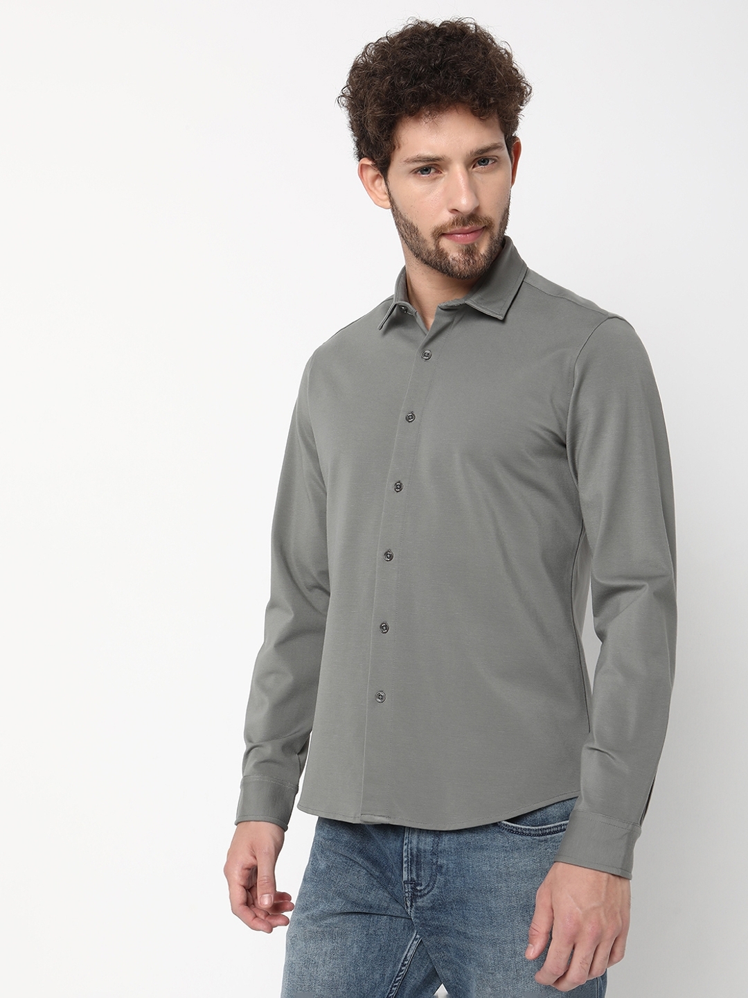 Men's S.DET KNIT IN Casual Shirt
