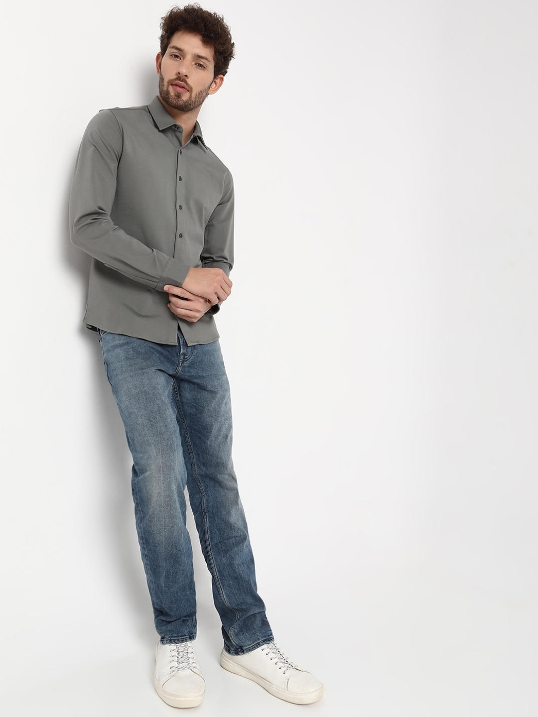 Men's S.DET KNIT IN Casual Shirt