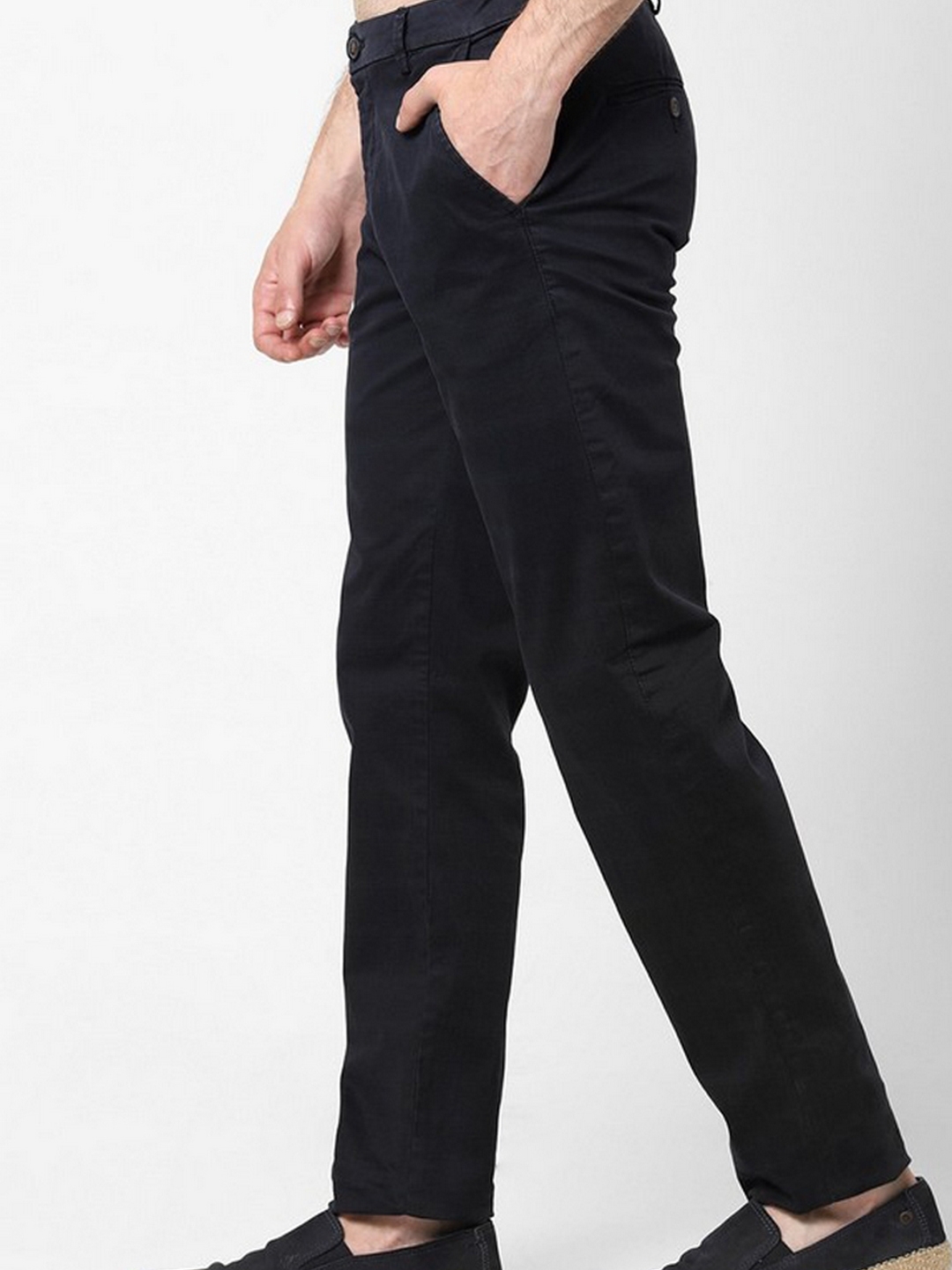Buy Linen Club Peach Regular Fit Flat Front Trousers for Mens Online   Tata CLiQ