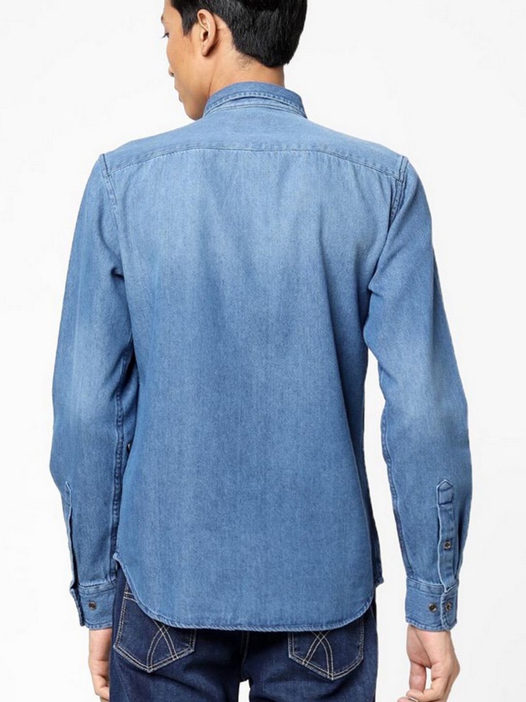 Blue Denim Full Sleeves Shirt|147024803