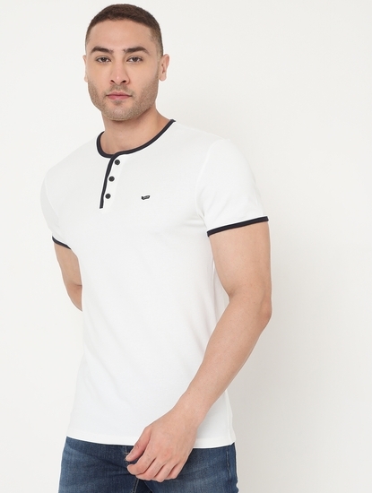 Men's Luke Hem Ec In Slim Fit Solid Polo