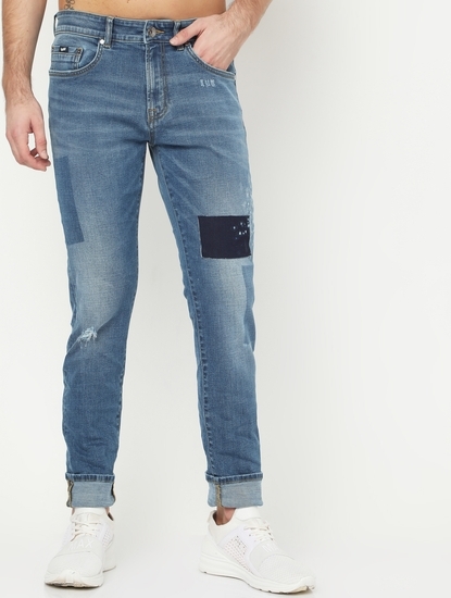 Men's Norton Carrot Pth In Carrot Fit Blue Jeans