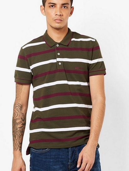 Men's Ralph green stripes polo t-shirt