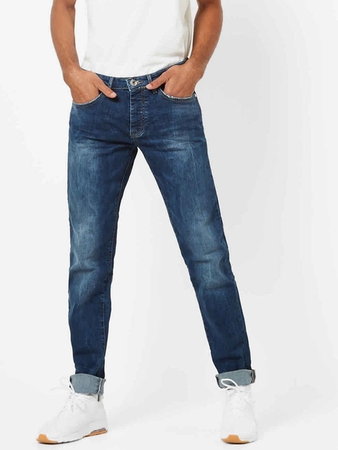 Men's Mitch Straight Fit Mid Blue Jeans