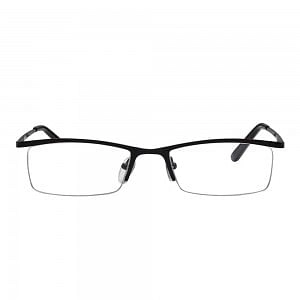 Half Rim Metal Rectangle Black Medium Vision Express 28875 Eyeglasses