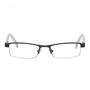 Half Rim Stainless Steel Wrap Gun Metal Medium Vision Express 48809 Eyeglasses