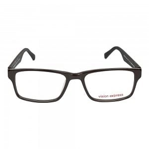 Blue Shield (Zero Power) Computer Glasses: Full Rim Rectangle Brown Acetate Small 29110