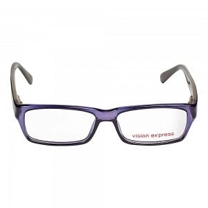 Blue Shield (Zero Power) Computer Glasses: Full Rim Rectangle Blue Acetate Small 29271
