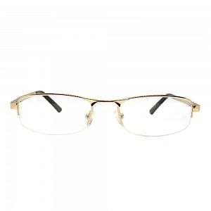 Half Rim Metal Rectangle Gold Medium Vision Express 12004 Eyeglasses