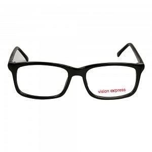 Full Rim Polycarbonate Rectangle Black Medium Vision Express 28973 Eyeglasses