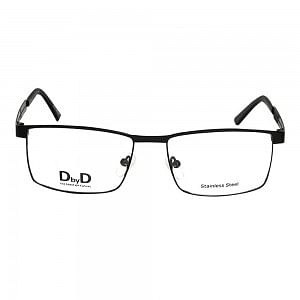 Full Rim Stainless Steel Rectangle Black Large DbyD DBAM25 Eyeglasses