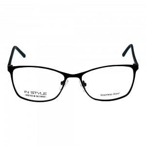 Full Rim Metal Rectangle Black Small In Style ISCF08 Eyeglasses