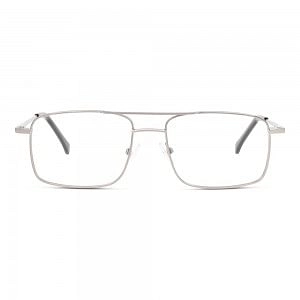 Full Rim Metal Rectangle Silver Medium DbyD DYH15 Eyeglasses