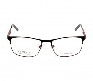 Full Rim Metal Rectangle Black Large In Style ISAM11 Eyeglasses