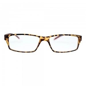 Brown Rectangle (+2.50 Power) Polycarbonate Unisex Medium HFDM01NN Reading Glasses