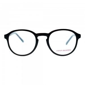Full Rim Polycarbonate Round Black Medium Vision Express 29389 Eyeglasses