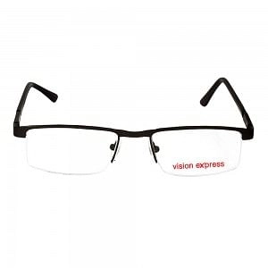 Half Rim Metal Rectangle Gun Metal Medium Vision Express 29390 Eyeglasses