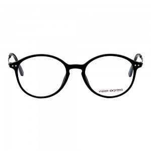 Full Rim Ultem Round Black Medium Vision Express 29394 Eyeglasses