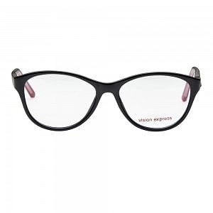 Full Rim Polycarbonate Cat Eye Black Medium Vision Express 49012 Eyeglasses