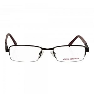 Half Rim Metal Wrap Black Medium Vision Express 29412 Eyeglasses