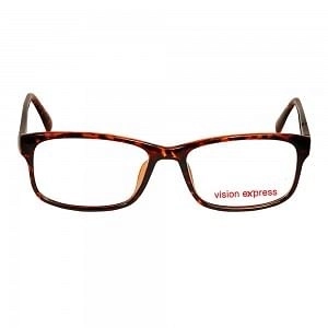 Full Rim Polycarbonate Rectangle Brown Medium Vision Express 29416 Eyeglasses