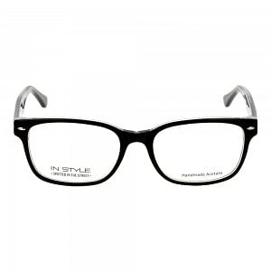 Full Rim Acetate Rectangle Black Small In Style ISBM04 Eyeglasses