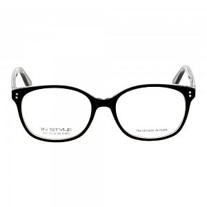 Full Rim Acetate Rectangle Black Small In Style ISEF36 Eyeglasses