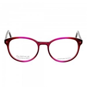 Full Rim Acetate Round Pink Medium In Style ISEF05 Eyeglasses