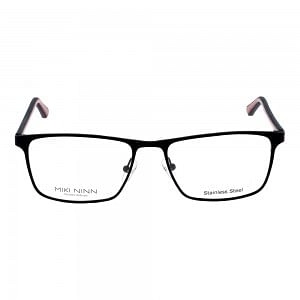 Full Rim Stainless Steel Rectangle Blue Large Miki Ninn MNDM34 Eyeglasses