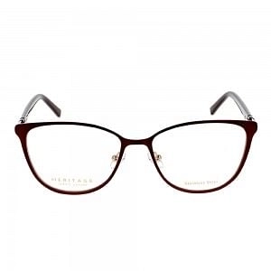 Full Rim Stainless Steel Cat Eye Brown Medium Heritage HEDF30 Eyeglasses