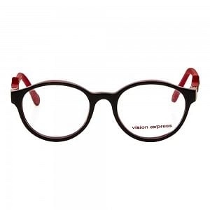 Round Black Acetate Small Vision Express 61279 Kids Eyeglasses