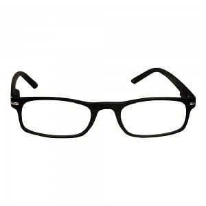 Black Rectangle (+1.0 Power) Polycarbonate Unisex Medium HFDU02BL Reading Glasses