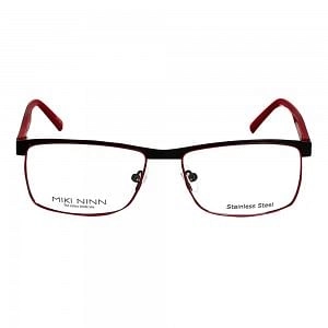 Full Rim Stainless Steel Rectangle Black Medium Miki Ninn MNFM02 Eyeglasses