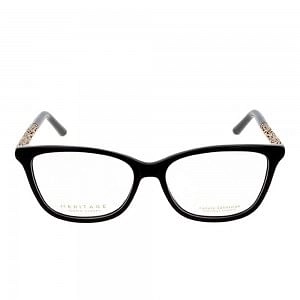 Full Rim Acetate Cat Eye Black Medium Heritage HEFF00 Eyeglasses