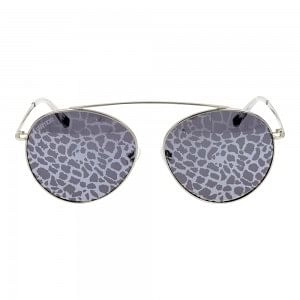 Round Silver Stainless Steel Full Rim Small Unofficial UNFF02 Sunglasses