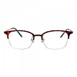 Half Rim Ultem Square Brown Medium Vision Express 29436 Eyeglasses