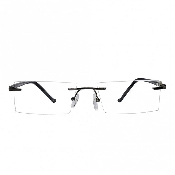 Buy Rimless Metal Rectangle Gun Metal Medium Vision Express 29440
