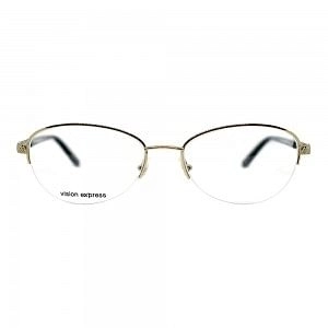 Half Rim Stainless Steel Round Gold Medium Vision Express CLFF22 Eyeglasses