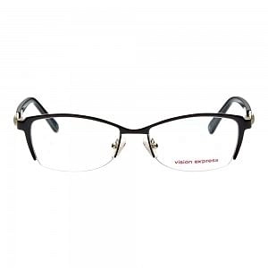 Half Rim Metal Almond Black Medium Vision Express 31800 Eyeglasses