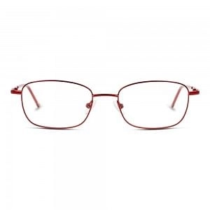 Full Rim Monel Rectangle Red Small Seen SNEF03 Eyeglasses