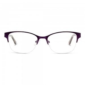 Half Rim Metal Rectangle Blue Small Be Bright BBFF06 Eyeglasses