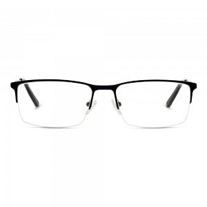 Half Rim Titanium Rectangle Blue Large 5th Avenue FACM41 Eyeglasses