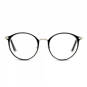 Full Rim Stainless steel Round Black Small In Style ISHF13 Eyeglasses